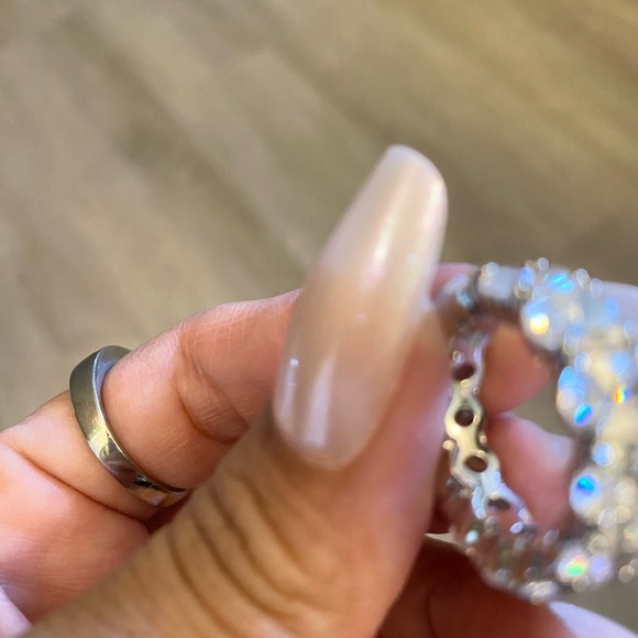 Oval Cubic Zirconia Eternity Ring - Picture 11 of 15